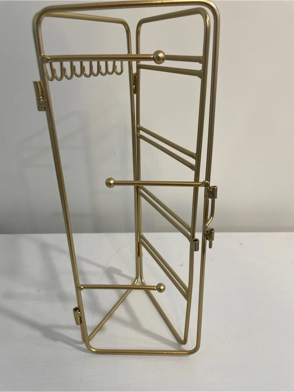 Gold Jewelry Organizer Earrings Necklace and Bracelet Jewelry Storage Compact